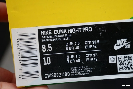 Dunk CW3092-400 Midnight High Notre Nike Navy  AB 0709